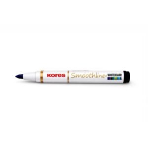 Kores Smoothline Black Whiteboard Marker Box of 10