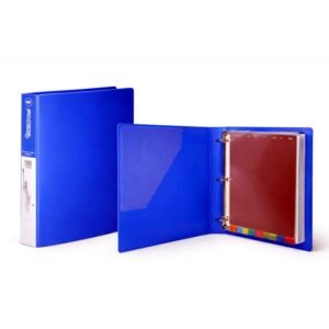 Blue Ring File Folder A4 Size – 2 Ring Binder File | 500 Sheets Capacity | Plastic Office File