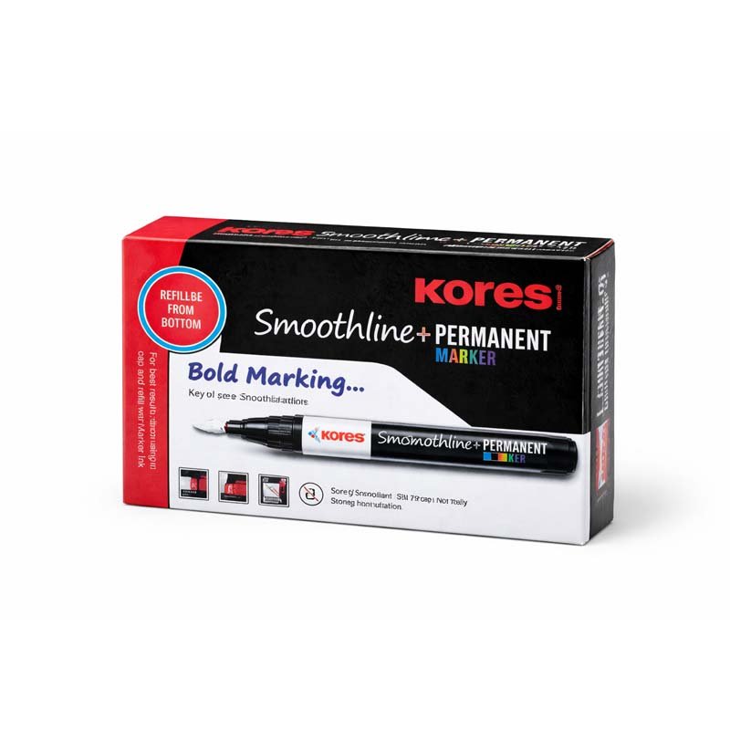 Kores Smoothline Permanent Marker pack of 10 - Image 2