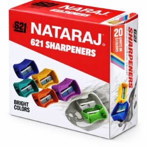 Nataraj 621 Sharpeners Box (20 Units in Bright Colors)