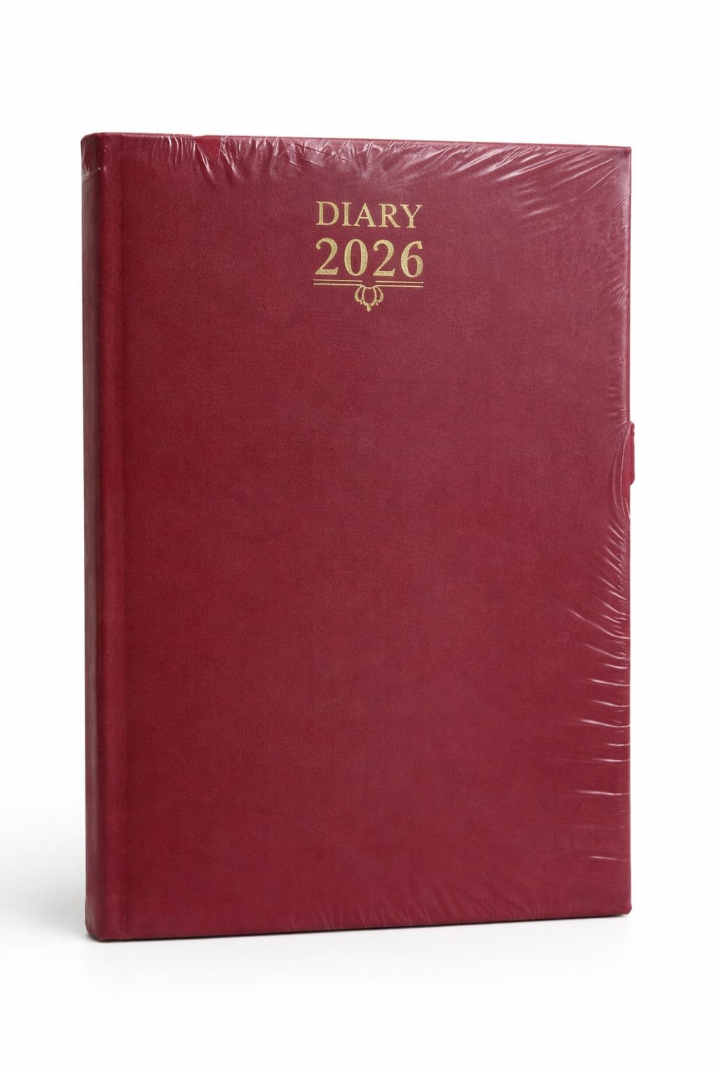 2026 Hard Cover Diary Planner with premium burgundy cover