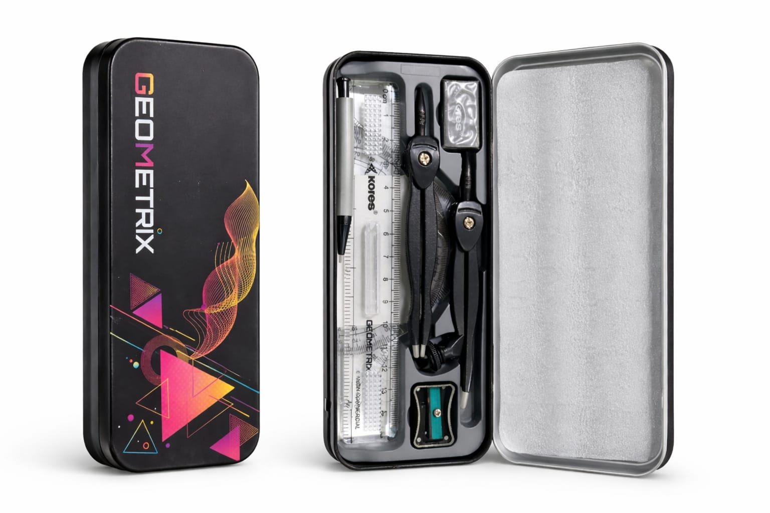 Kores Geometrix Geometry Box is a premium-quality metal geometry set - Image 2