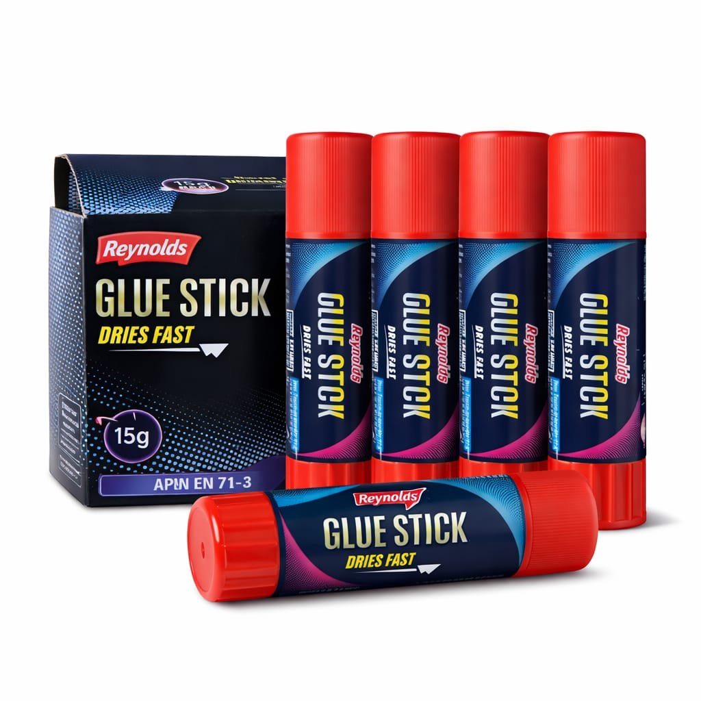 Reynolds Glue Stick 15g dries fast Pack of 5