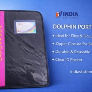 Dolphin Portfolio File Folder – Zipper Document Organizer