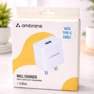 Ambrane 12W Wall Charger with Type-C Cable
