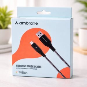 Ambrane Micro USB Braided Cable 20W Fast Charging
