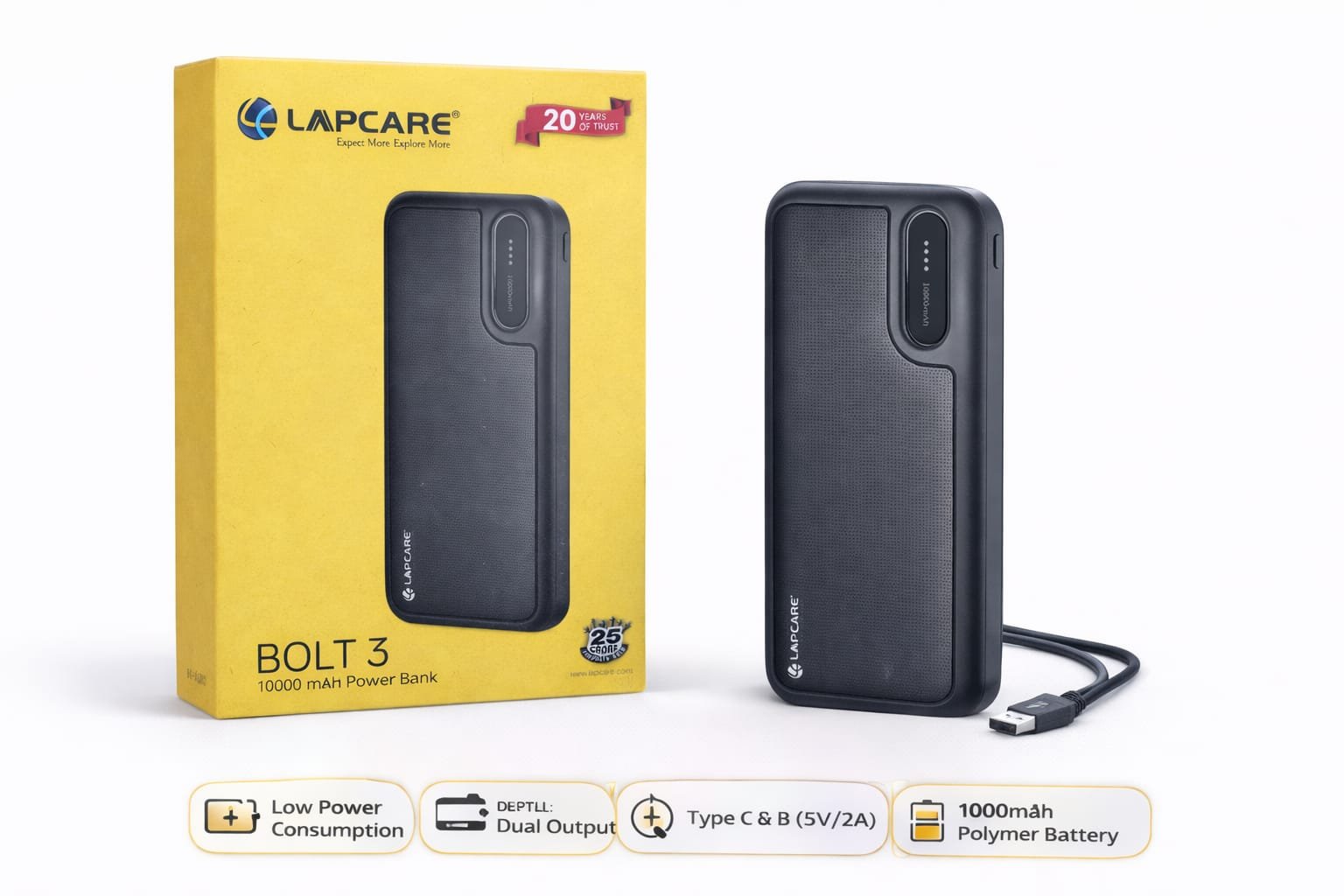Lapcare Bolt 3 10000mAh Power Bank