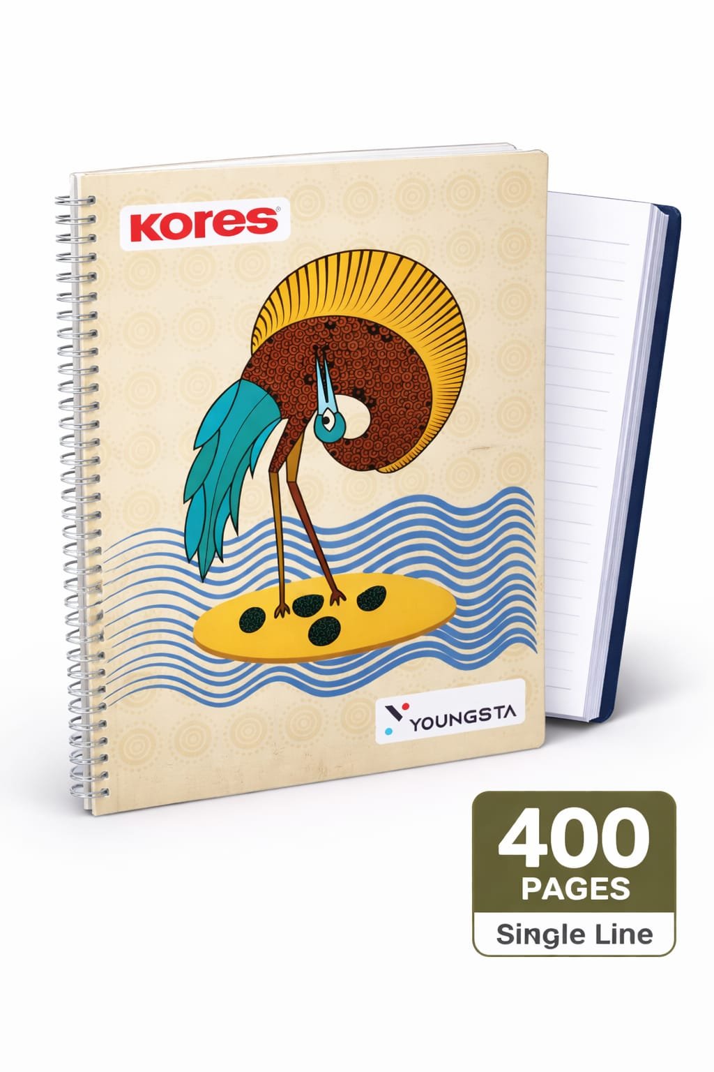 Kores Youngsta Exercise Spiral Book 400 Pages Single Line