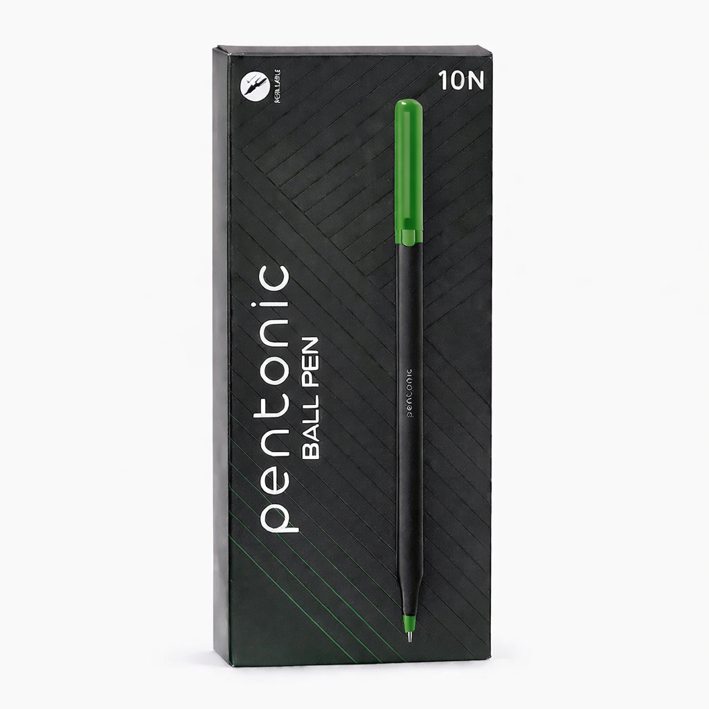 Pentonic Green Ball Pen (Pack of 10)