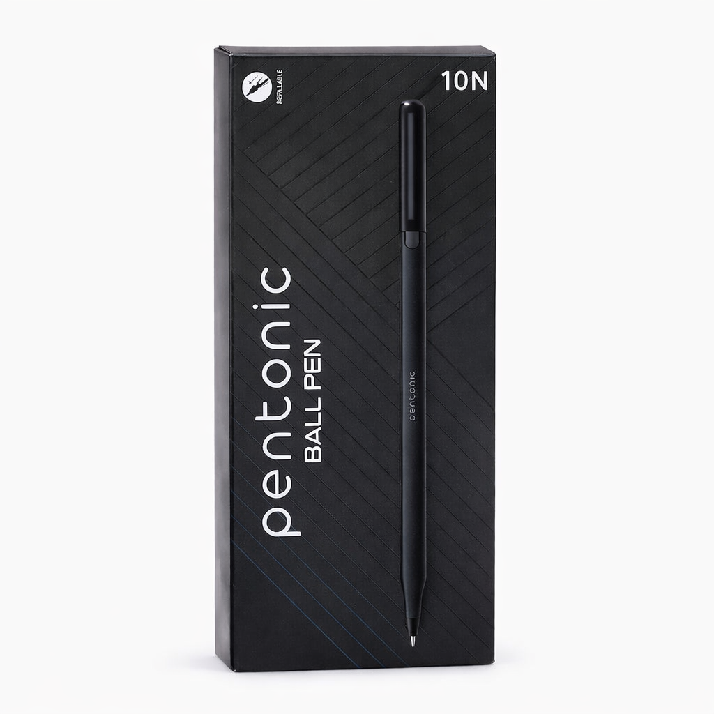 Pentonic Black Ball Pen (Pack of 10)