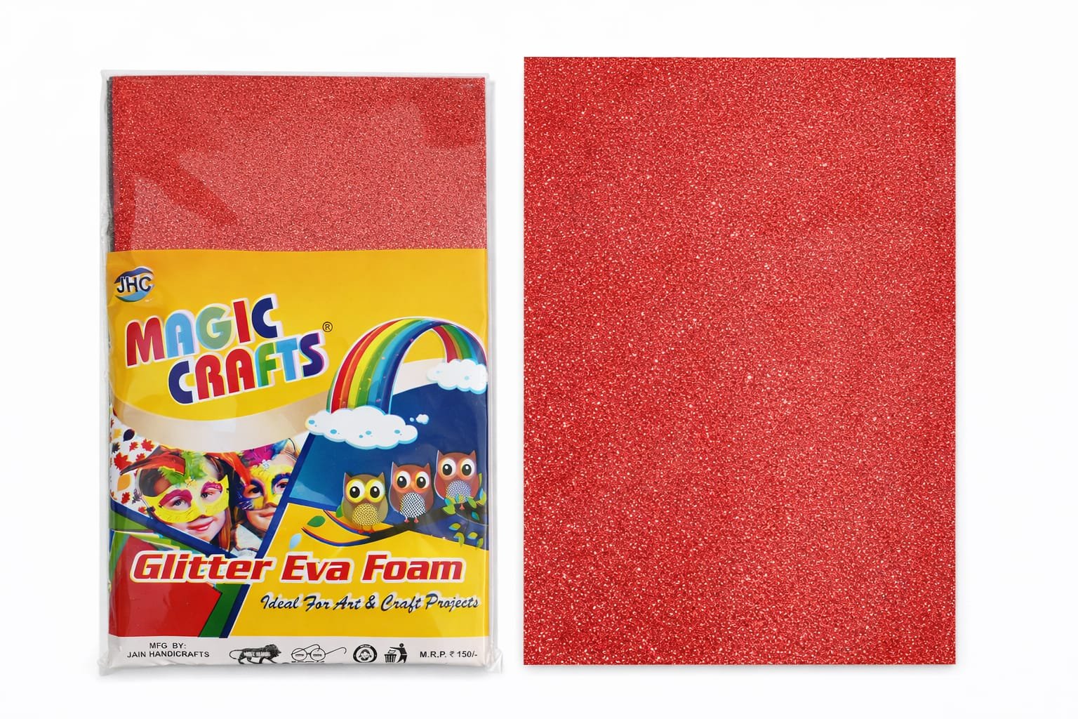 Magic Crafts Glitter EVA Foam Sheet 10pcs