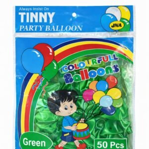 Tinny Green Party Balloons 50 Pcs Pack – Latex Balloons for Birthday Party Decoration, Wedding, Anniversary & Events
