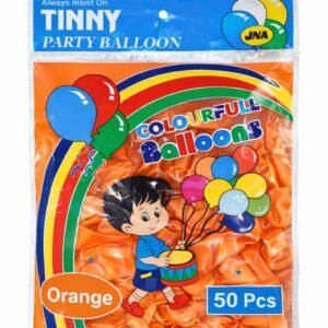 Tinny Orange Party Balloons 50 Pcs Pack – Latex Decoration Balloons for Birthday Party, Wedding, Anniversary & Event