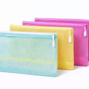 India Stationery Mesh Zipper Pouch