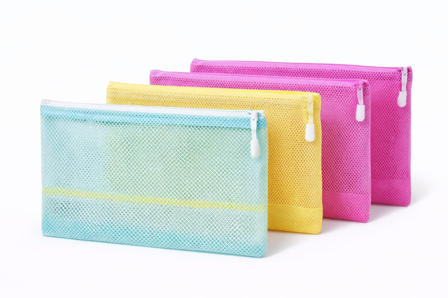 India Stationery Mesh Zipper Pouch