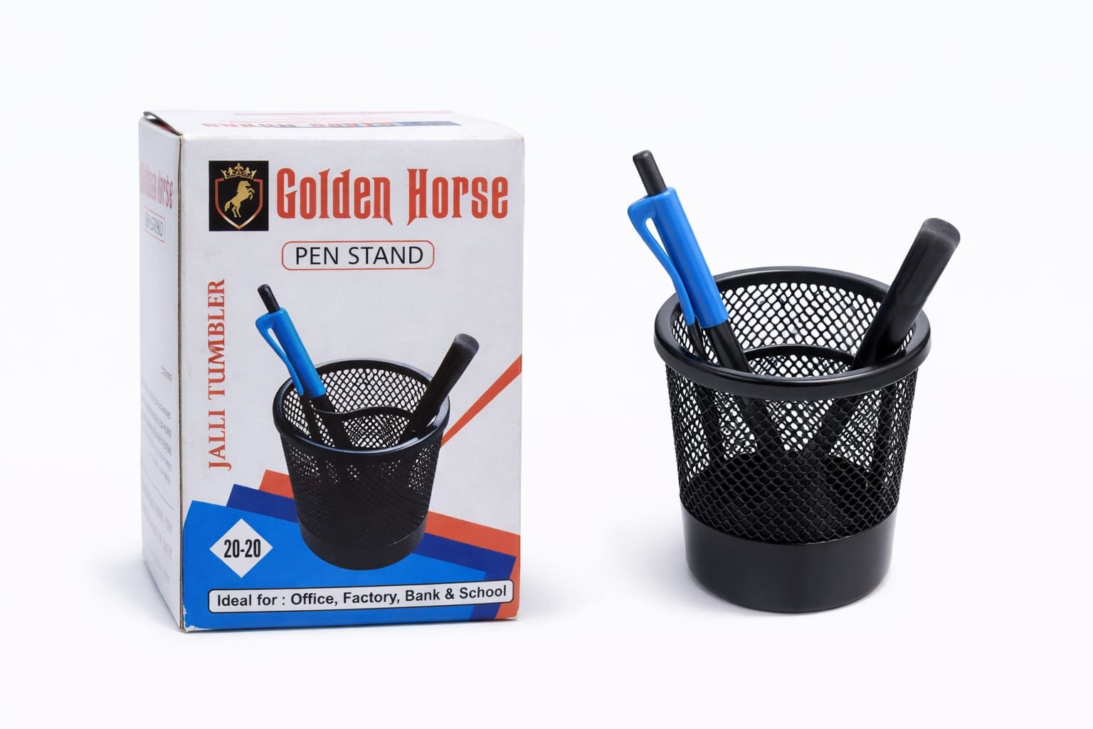 Golden Horse Pen Stand