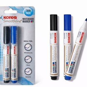 Kores Smoothline Whiteboard Marker Twin Pack