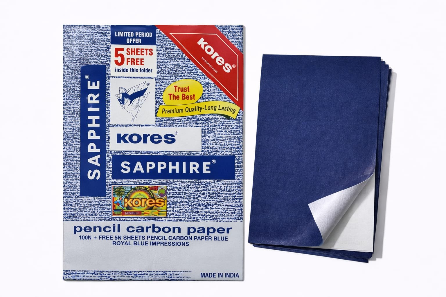 Kores Sapphire Pencil Carbon Paper Blue